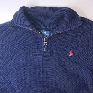 Vintage Polo Zip Up Sweater